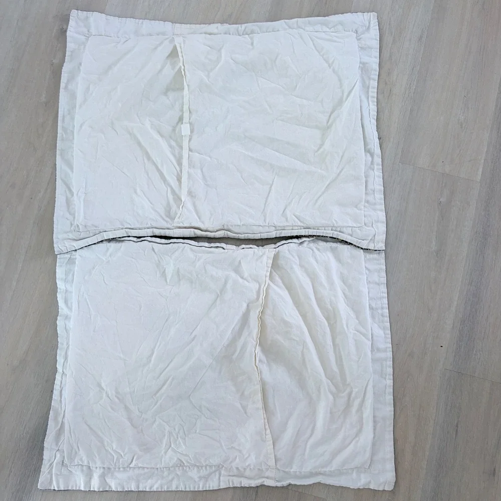 Vintage Quilted Star Patchwork Pillow Shams Set‎ of 2 Floral Gingham Farmhouse